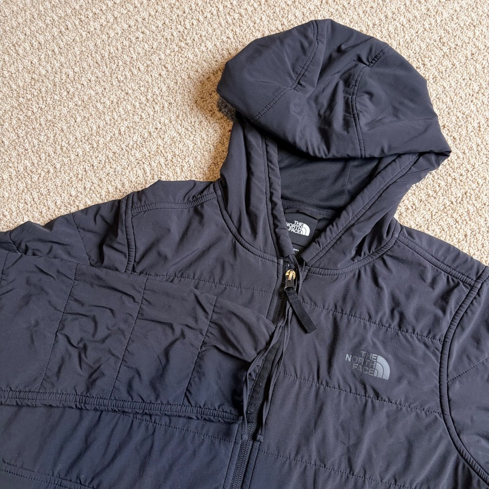 The North Face Womens Mountain Sweatshirt Full Zip Hoodie Black NF0A3YUA Large